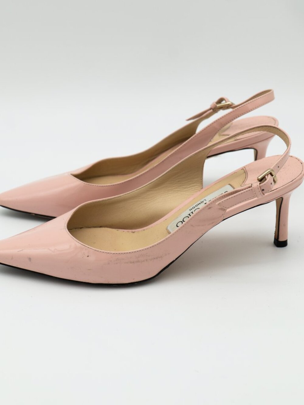 Jimmy Choo Erin 60 Rosewater Patent Slingback Pumps Size 36 - Picture 5 of 6